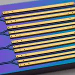 Gold phase shifters over parallel waveguides