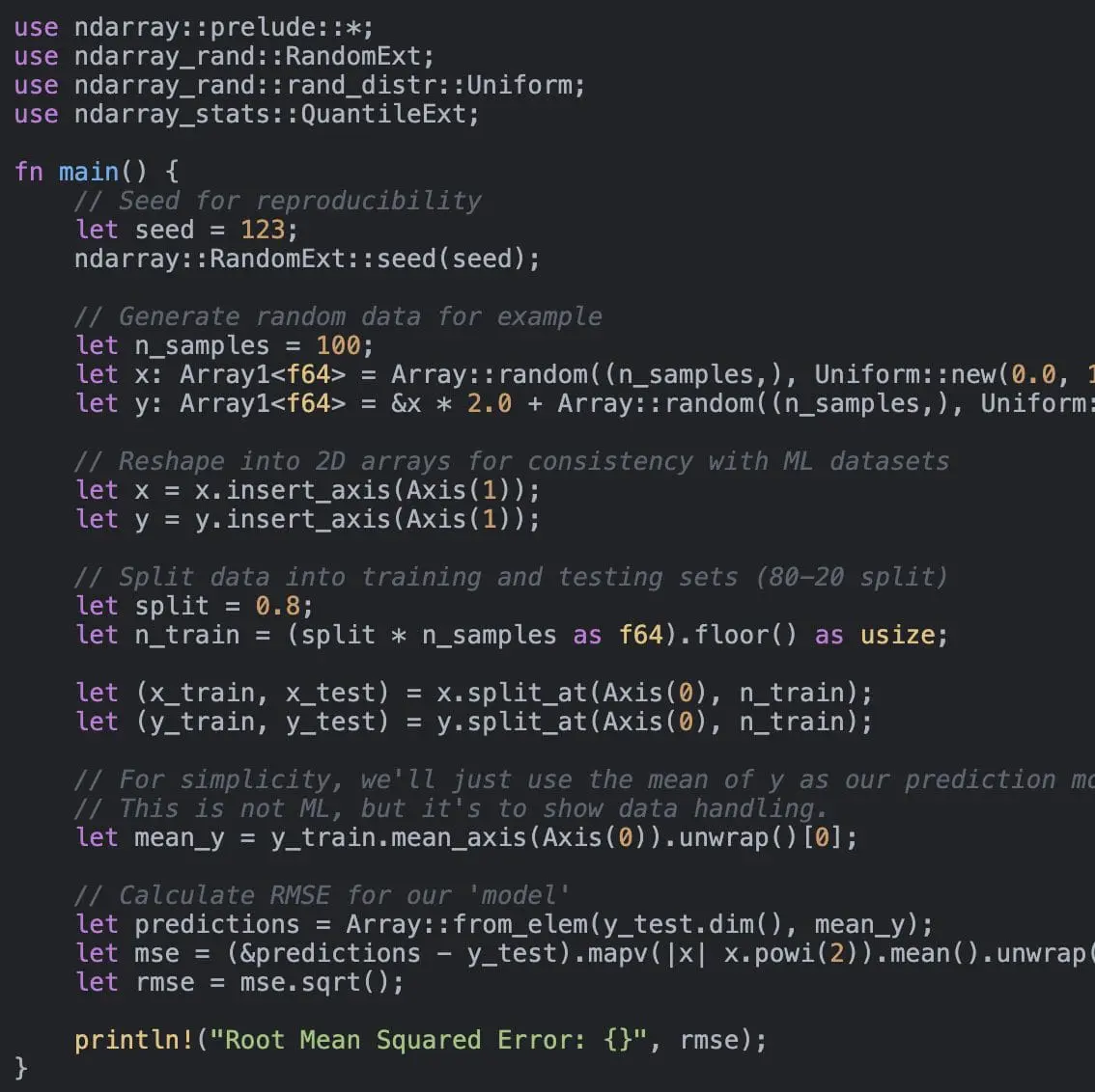 Rust for Machine Learning