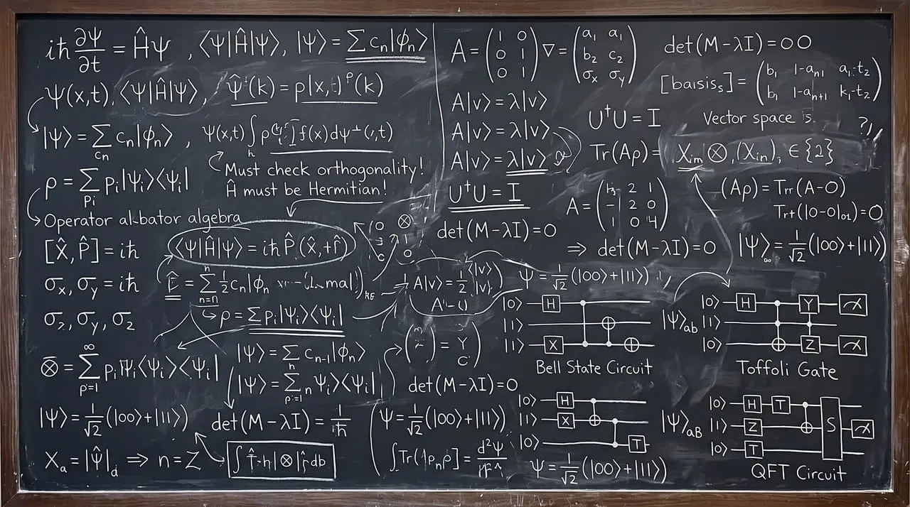 A blackboard of named quantum circuits and gate identities