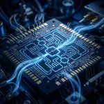 Superconducting qubit die showing Josephson junction features