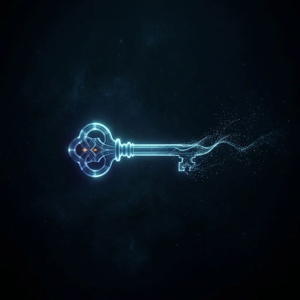 Key formed from particles of light