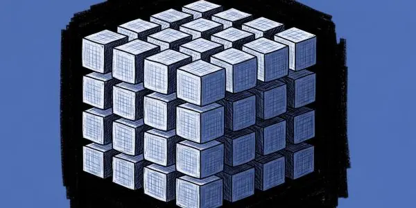 Hatched cube of cubes