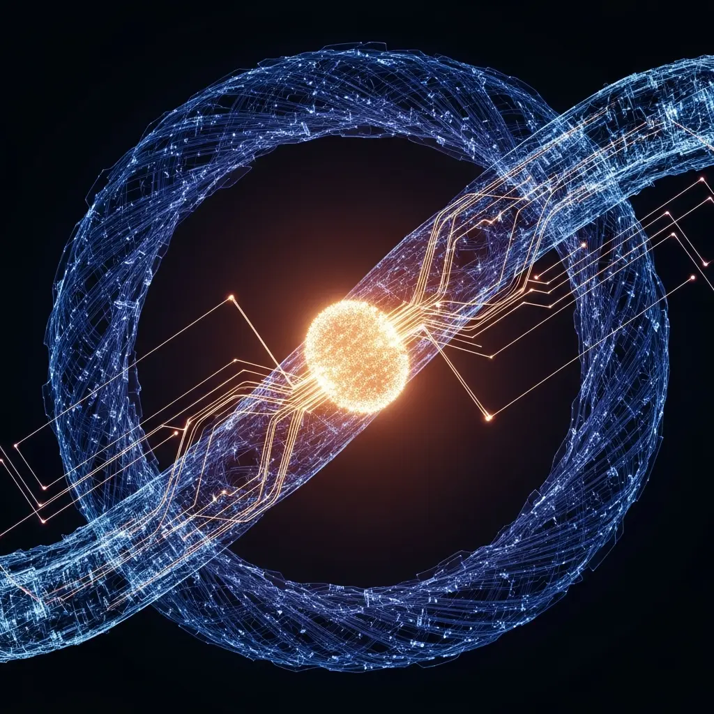 Dynamic system loop reinforced by glowing memory node feeding back stabilizing signals