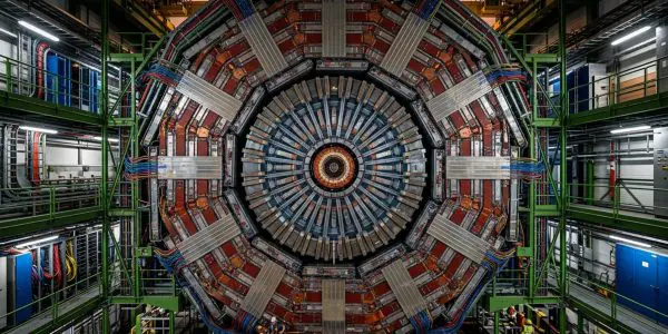 The layered endcap of a particle detector