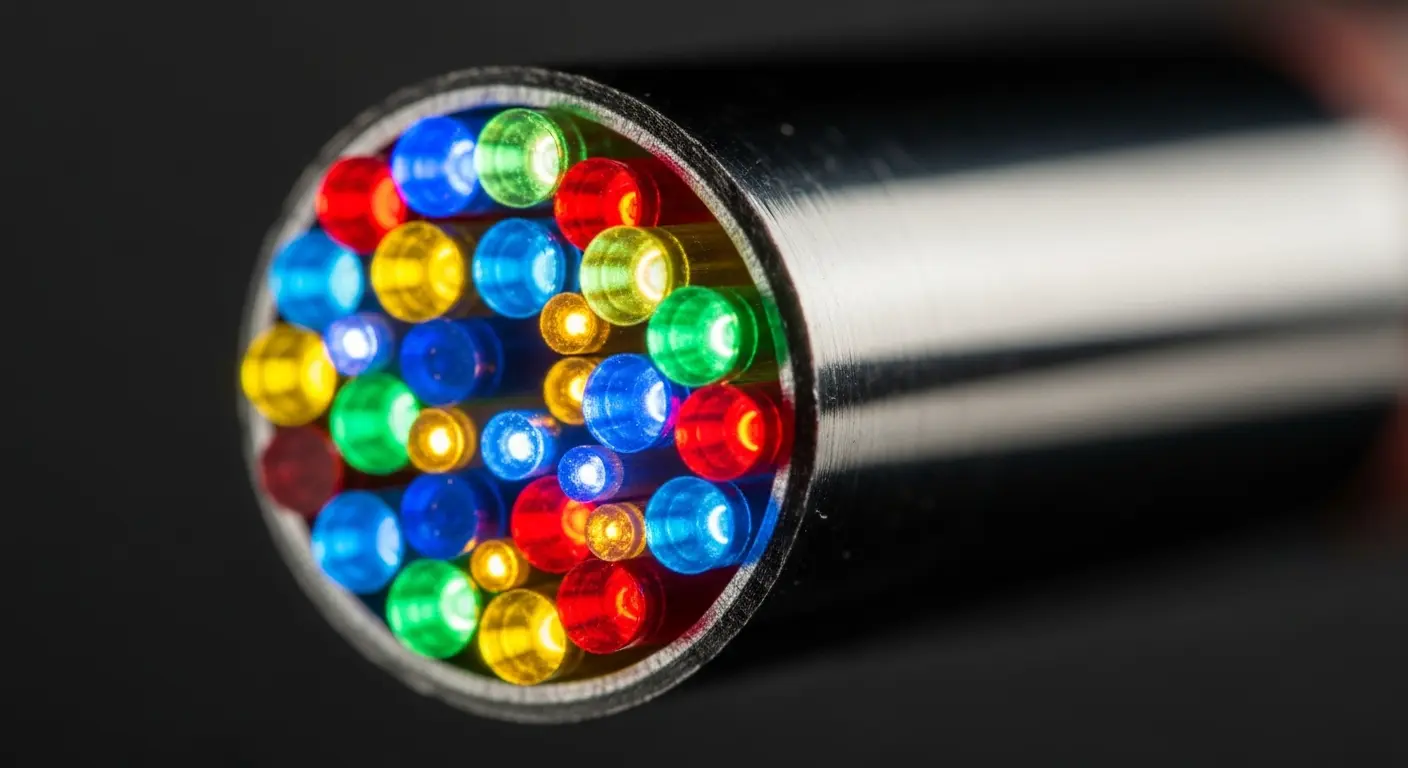 Cross-section of a multi-channel optical interconnect