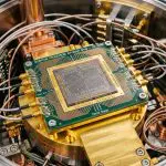 Top quantum hardware companies in 2026: superconducting quantum processor mounted at the 10mK stage of a dilution refrigerator