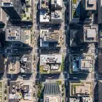 An aerial cityscape
