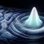 A condensate peak rising from a rippled surface