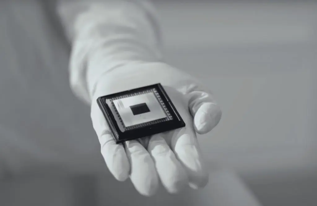 Google's 105-qubit Willow superconducting quantum processor, the chip that demonstrated below-threshold quantum error correction in December 2024.
