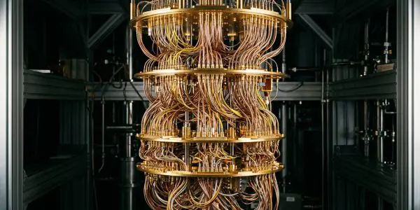 Coiled coaxial wiring on a dilution refrigerator