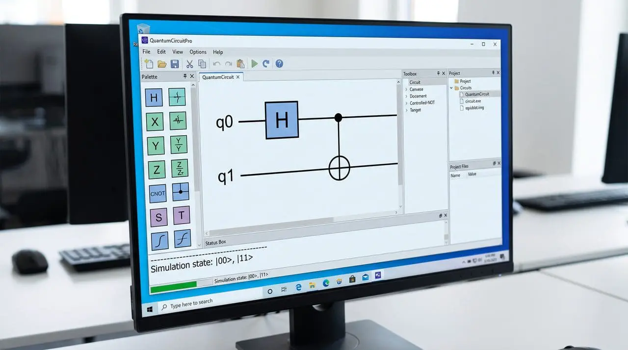 Quantum software on screen