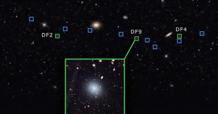 Yale Astronomers Map Row of Galaxies Lacking Dark Matter