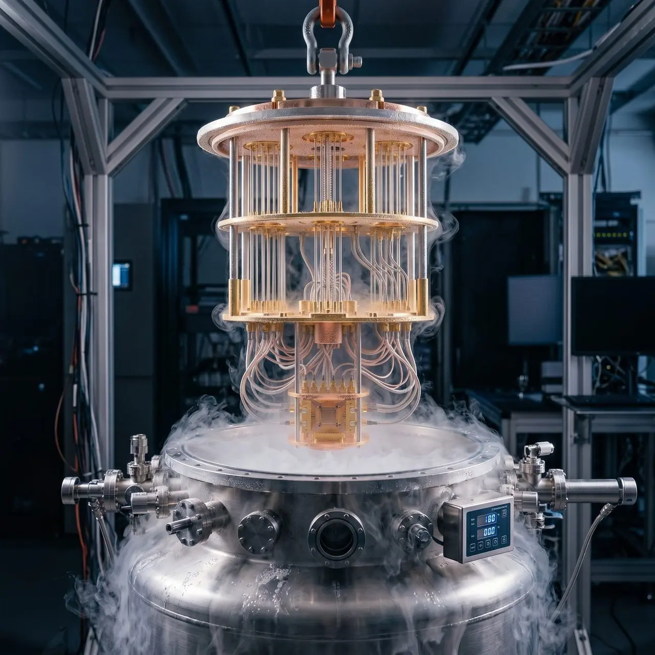 Quantum computer in a shielded chamber