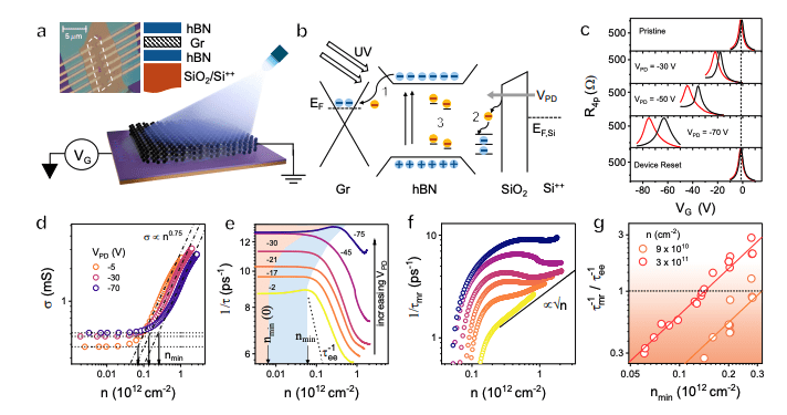 Ultraviolet Radiation Dynamically Modulates Charge Hydrodynamics in Monolayer Devices