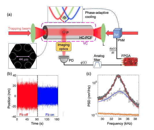 Phase-Adaptive Feedback Cooling Damps Motion of Levitated Dielectric Nanoparticles at Room Temperature