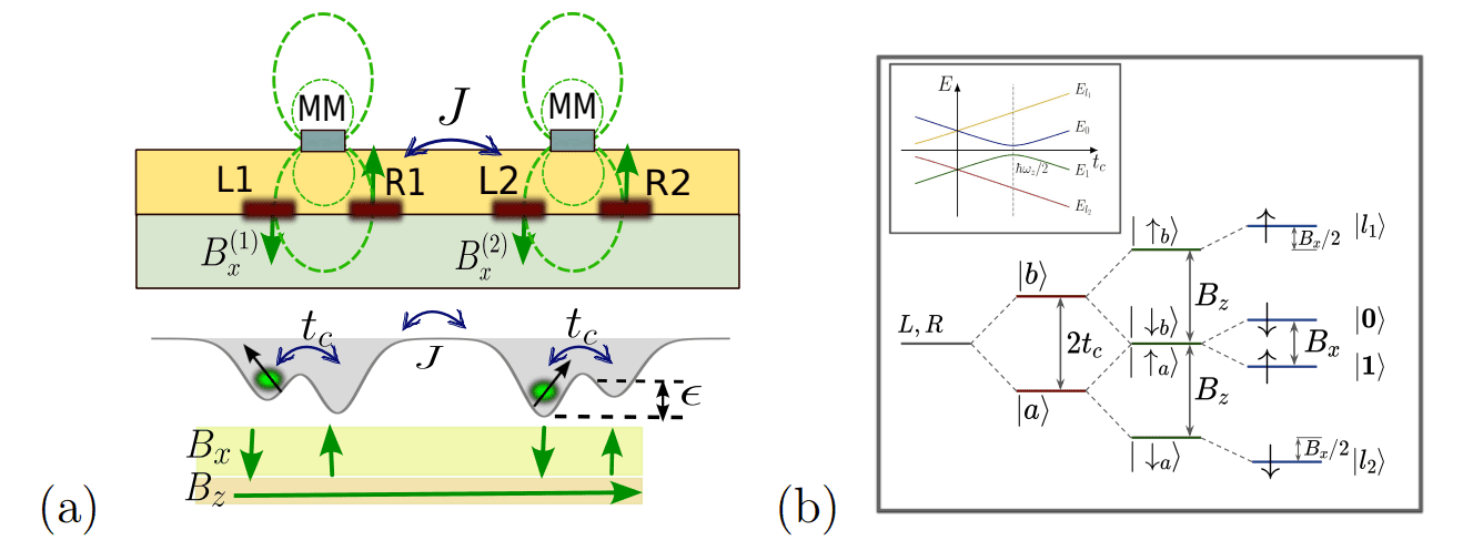 Quantum Gates in Coupled Quantum Dots Achieve Qubit Control Via Modulated Coupling, Enabling Two-qubit Operations