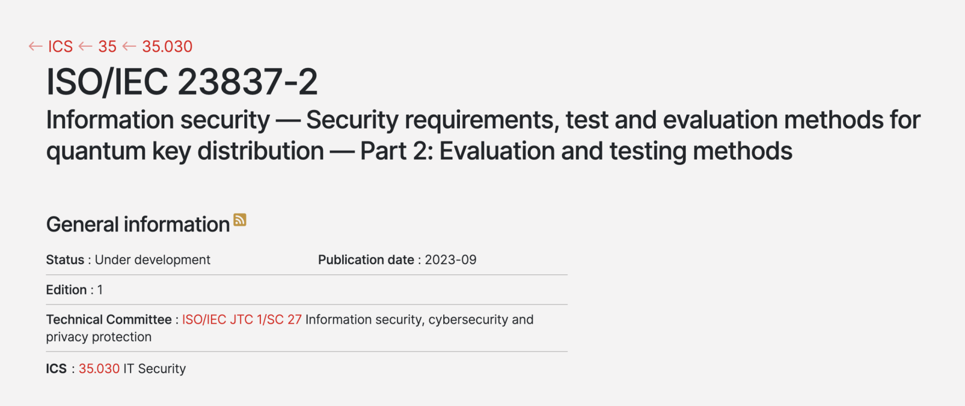 ISO gets Quantum with QKD protocol
