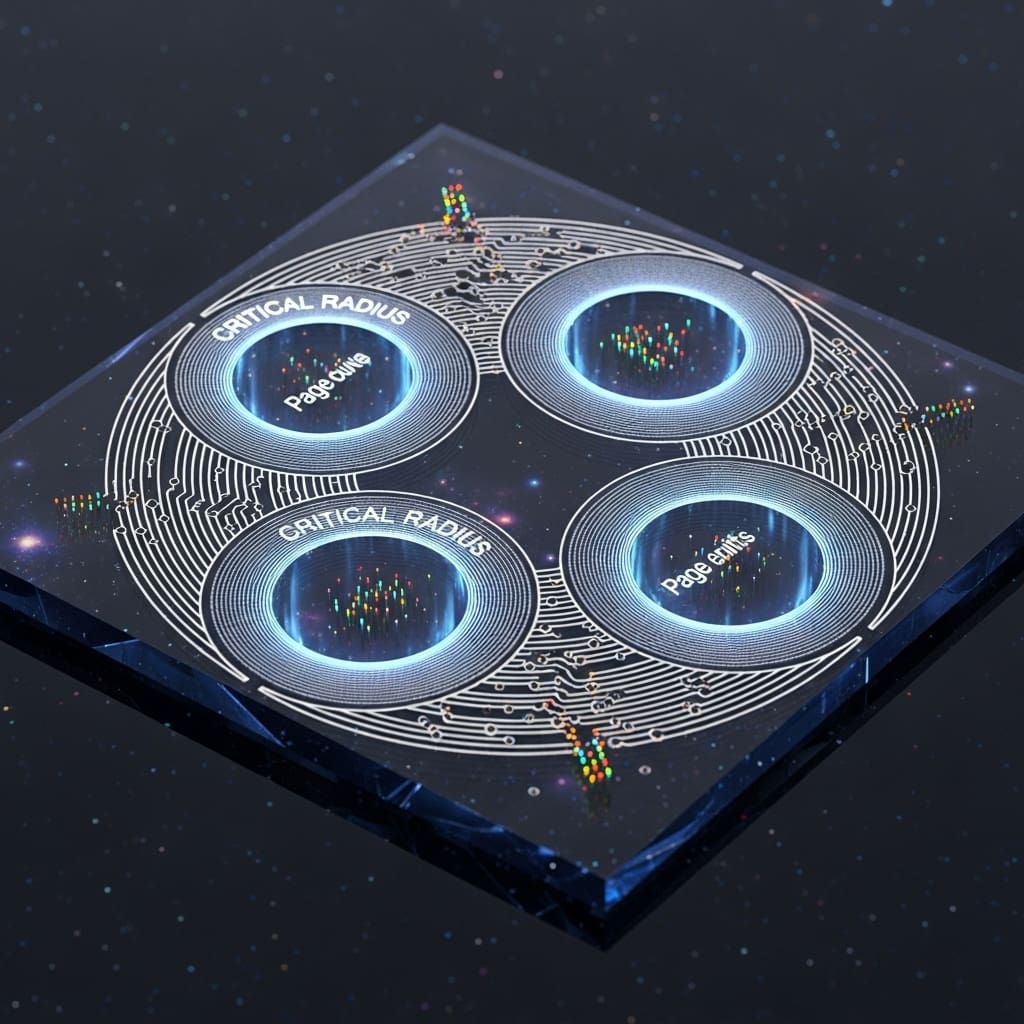 Egup-induced Critical Radius Reveals Holographic Scale with Complexification at and Modifies Page Curve by 0.1