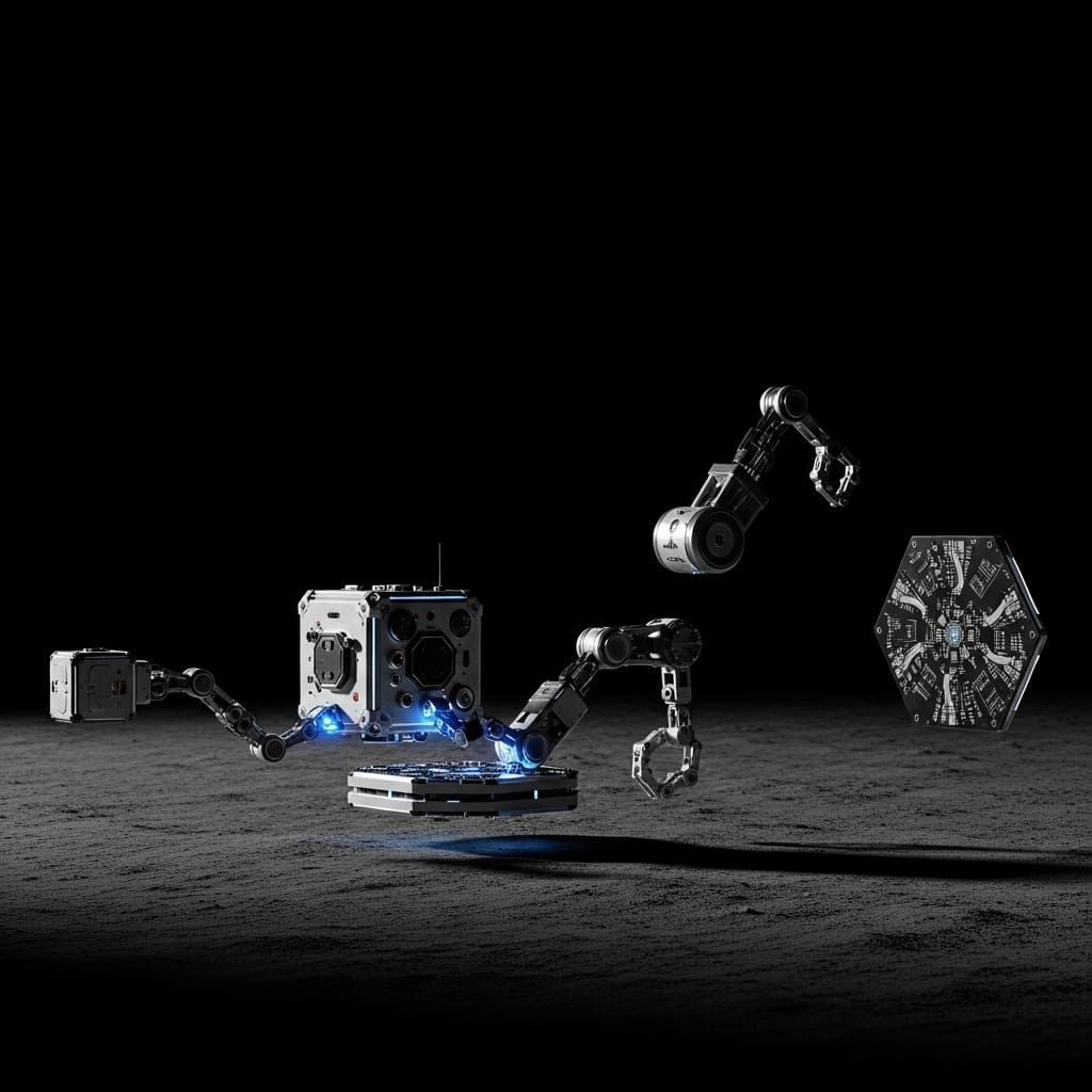 Modular MoonBot Enables Future Human Habitats and Resource Utilization on the Moon
