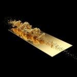 Ionized Gold Shifts to Flat Shapes, Simulations Reveal