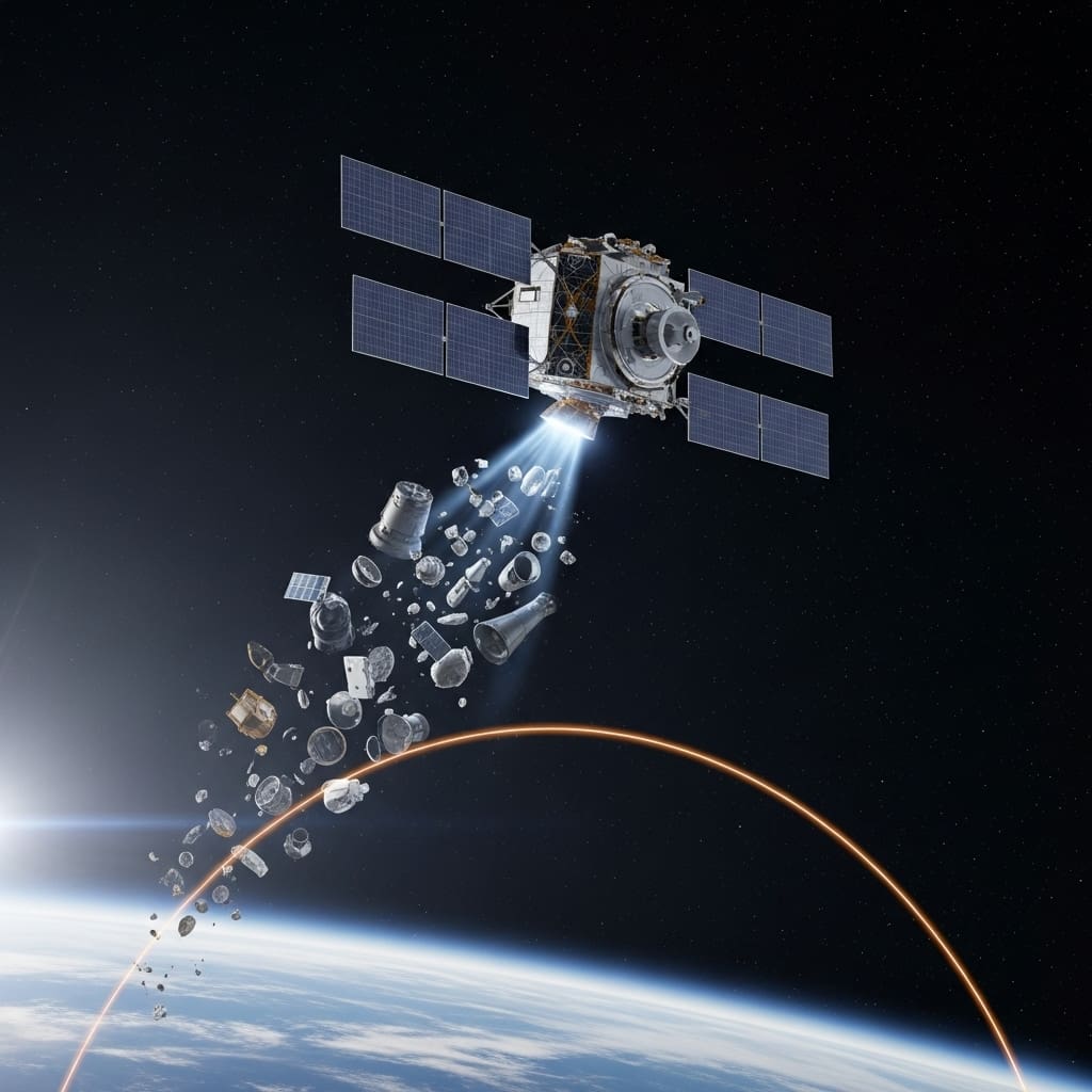 Solar-electric Module Achieves 800km to 100km Deorbit for Multi-Debris Remediation