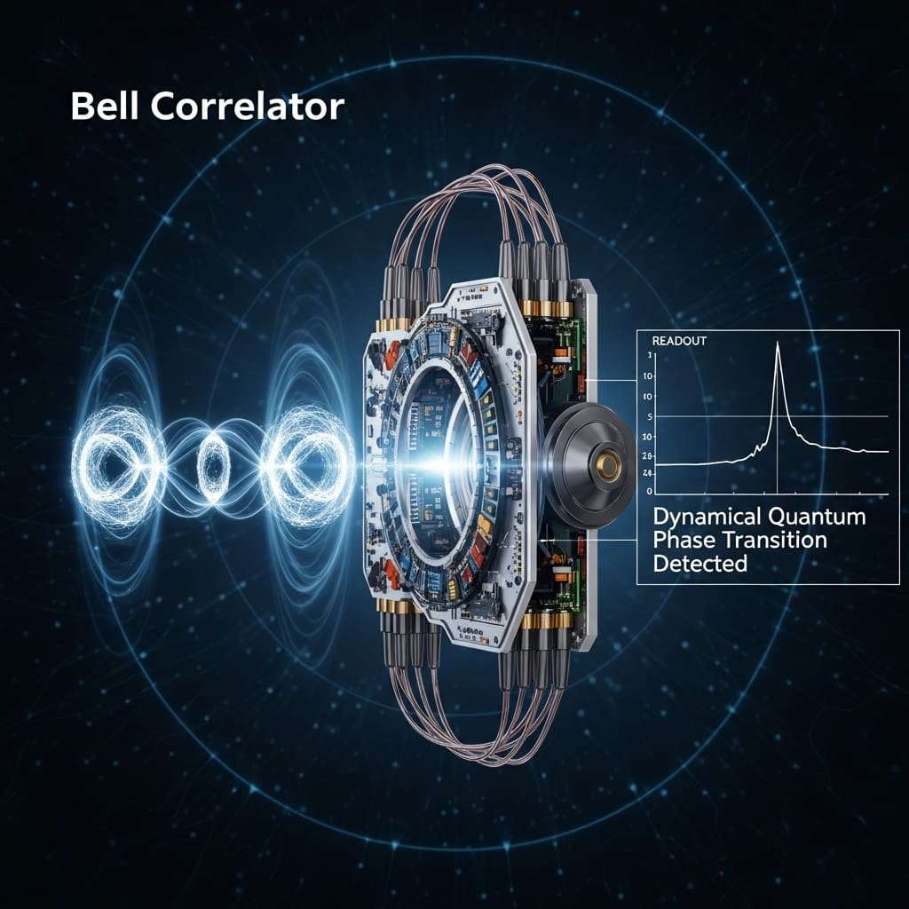 Probing Non-Equilibrium Physics, Bell Correlator Detects Dynamical Quantum Phase Transitions in Long-Range XY Spin Chains