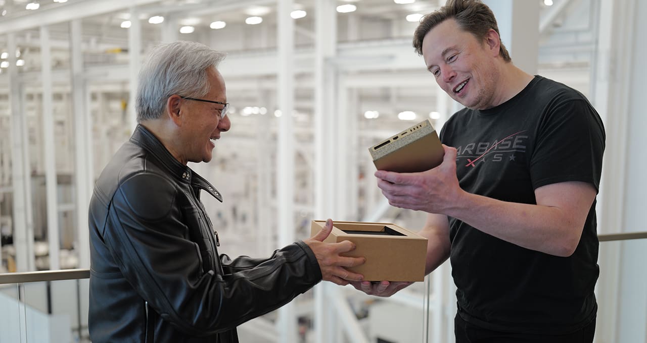 NVIDIA CEO Delivers 128GB AI Supercomputer to SpaceX for Starship Testing
