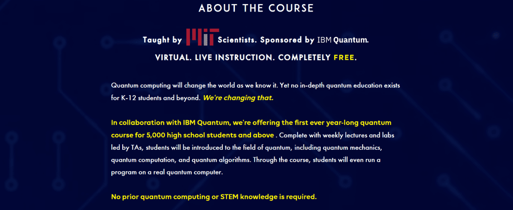 IBM offering free quantum course for a year