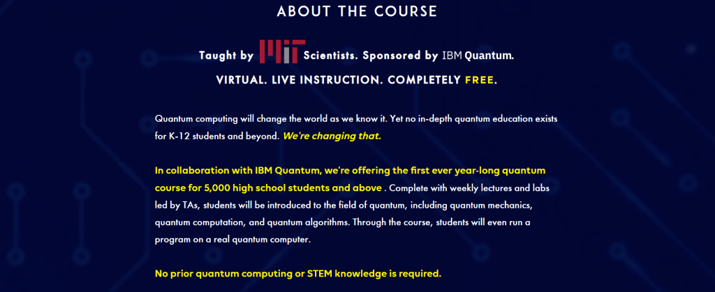 Ibm Offering Free Quantum Course For A Year IBM offering free quantum course for a year