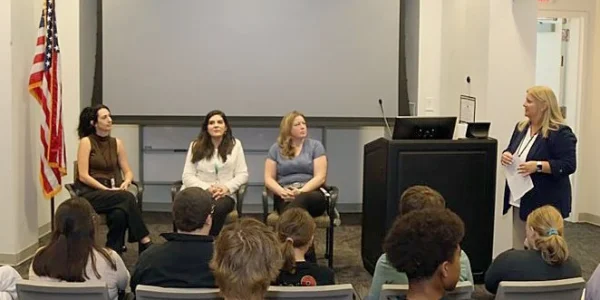 A panel discussion provided students with firsthand perspectives on educational pathways, careers and opportunities in