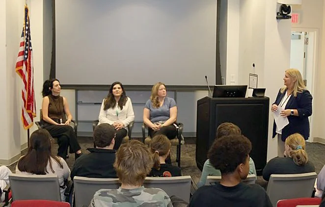 A panel discussion provided students with firsthand perspectives on educational pathways, careers and opportunities in