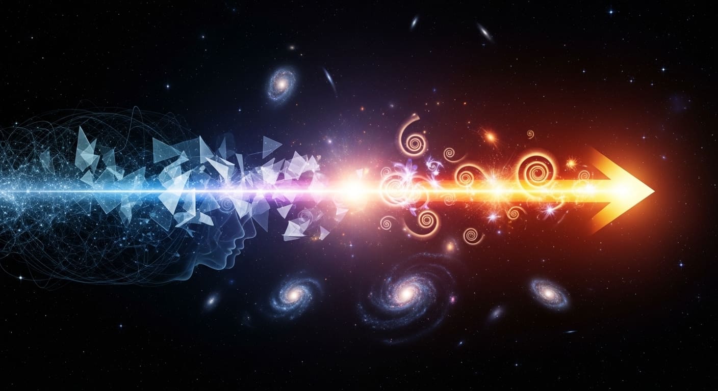 Entangled Systems Reveal Reversible Information Exchange, Defining the Flow of Time