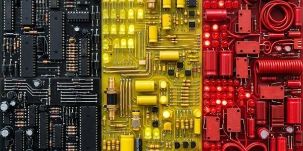 Belgium quantum computing companies, the Belgian flag rendered in circuit boards