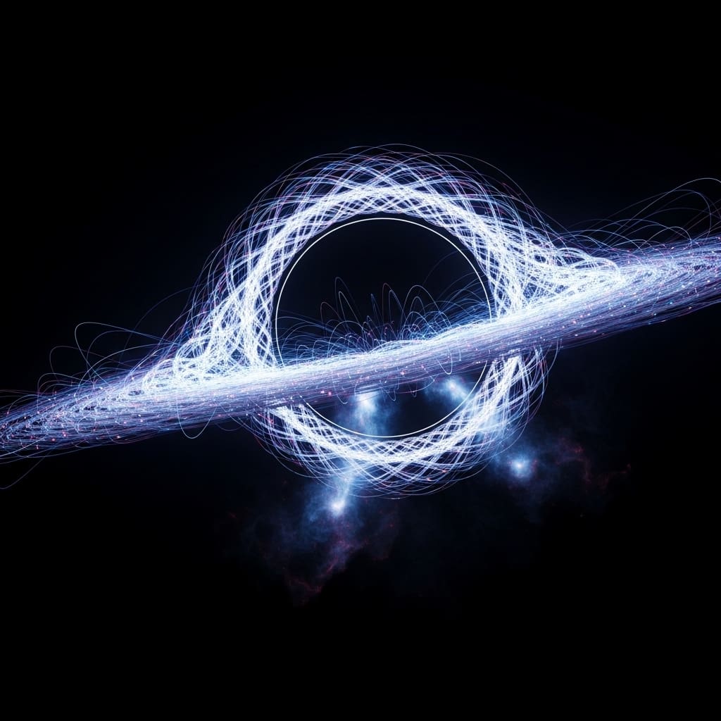 Evaporating black hole composed of discrete spacetime loops, information threads escaping through structured foam geometry