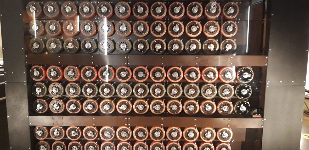 The Bombe device that was used to break the Nazi code.
