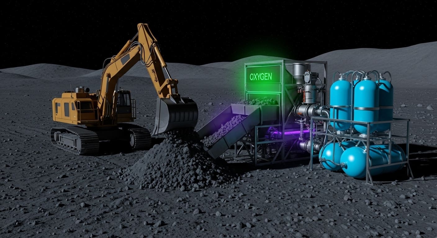 Lunar exploration mission on the surface of the Moon