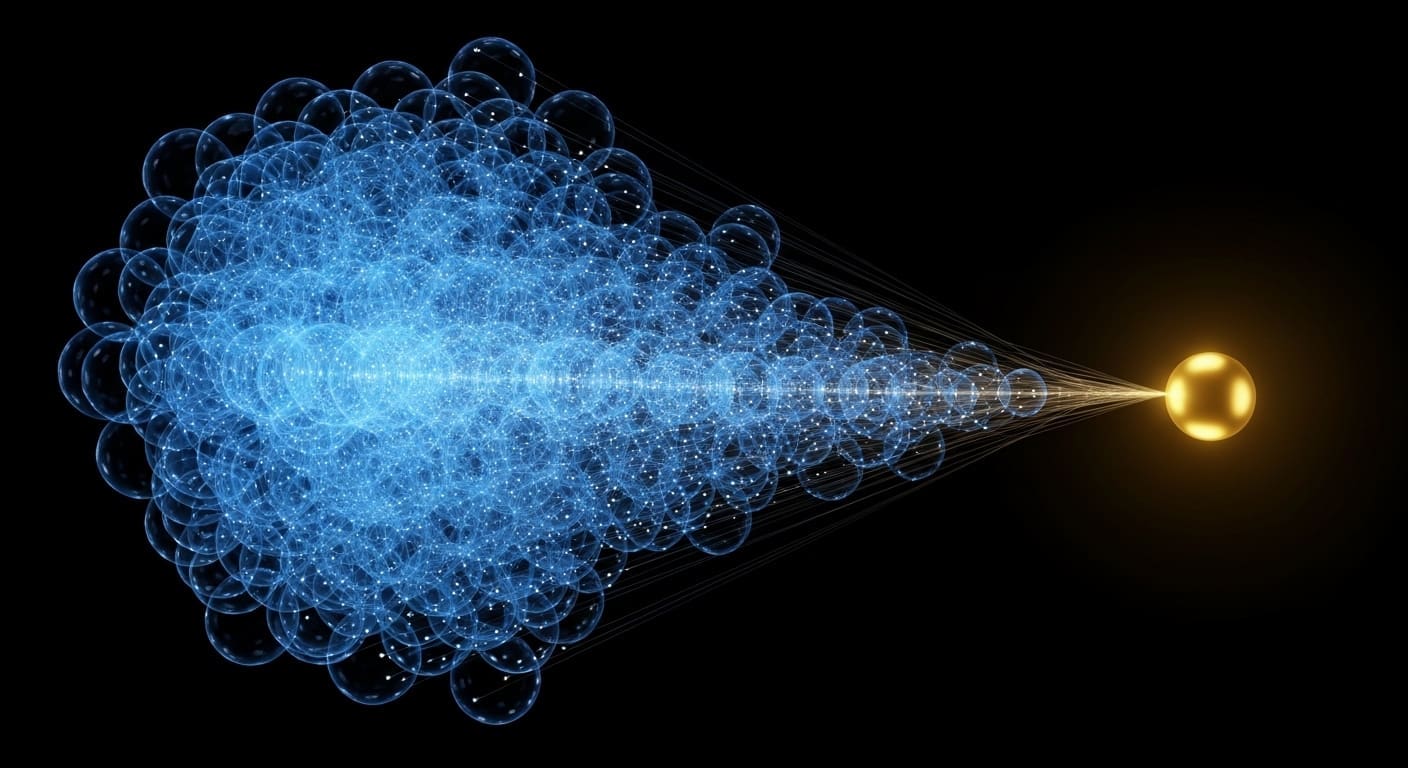 Quantum measurement collapsing a qubit superposition into a definite state
