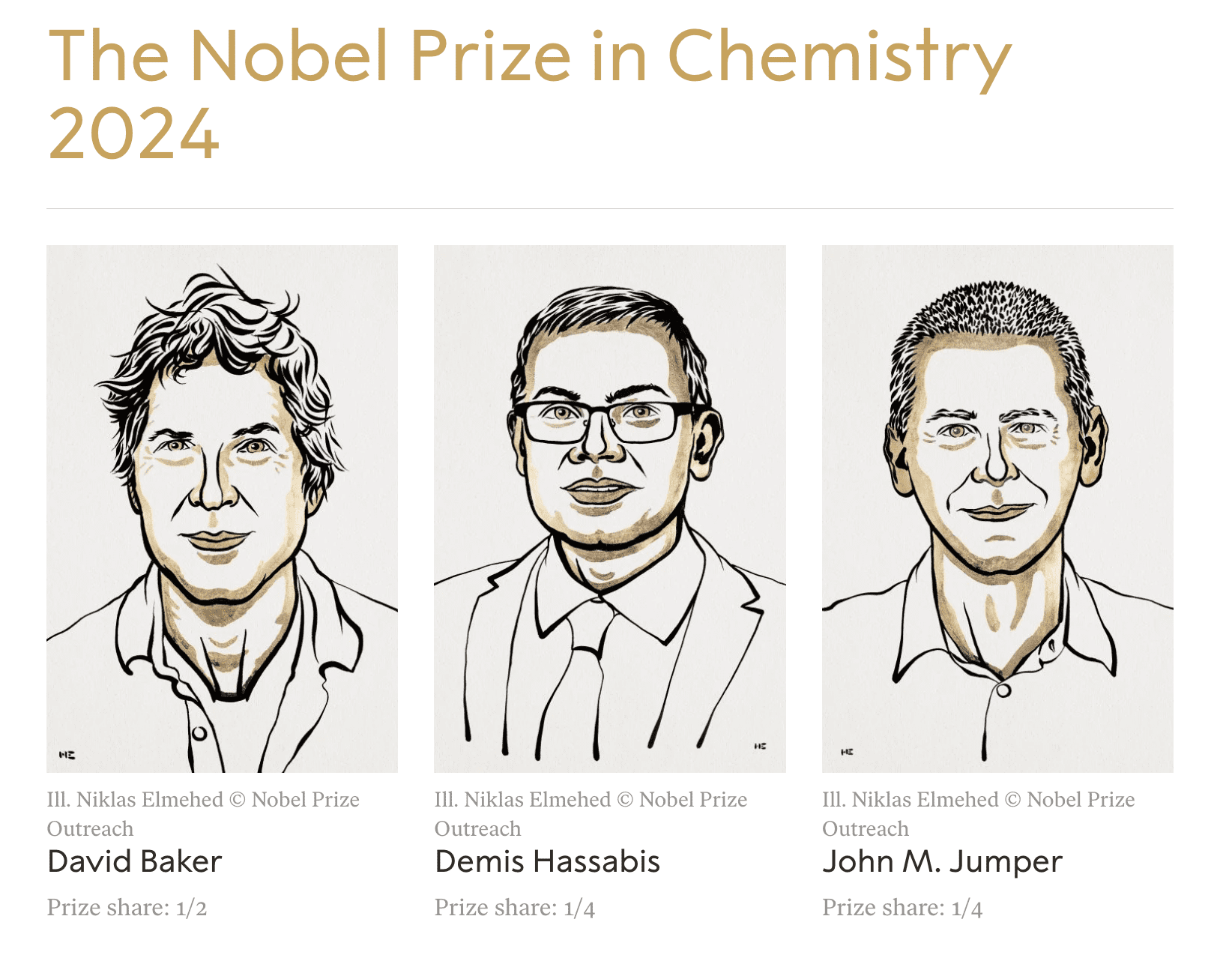 Nobel Prize in Chemistry Awarded for Protein Breakthroughs Using AI