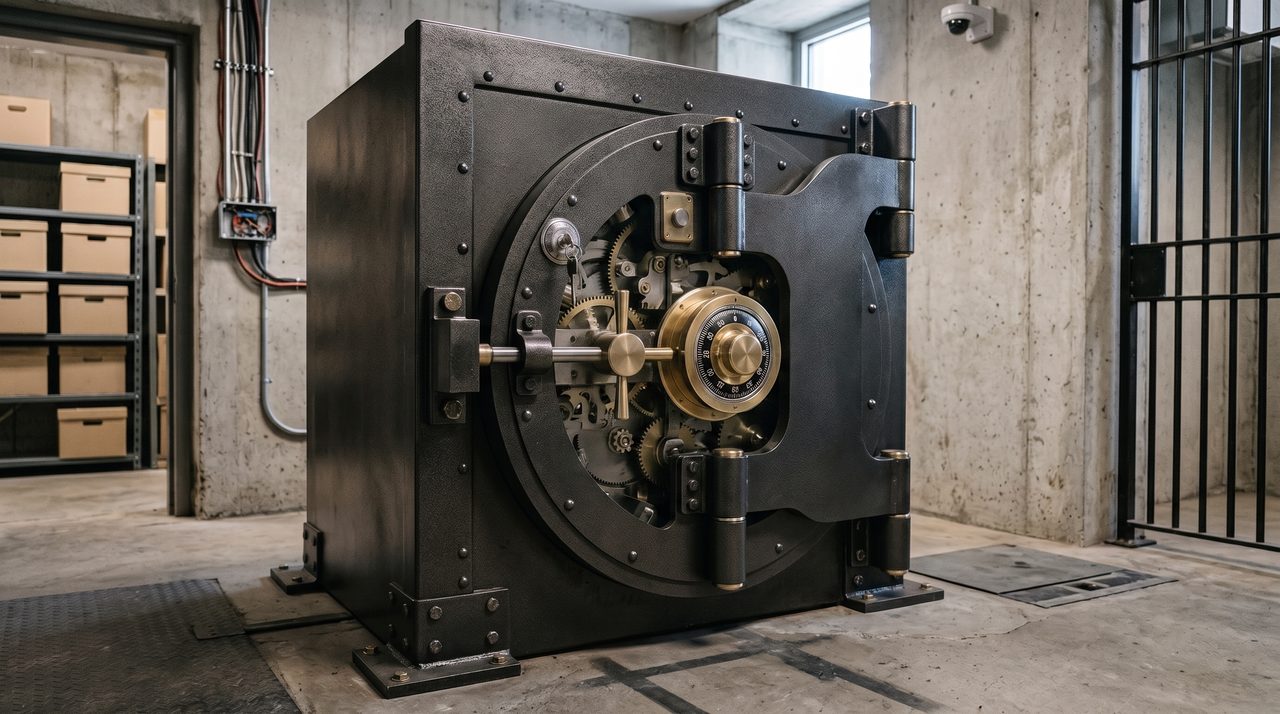 A secure vault door