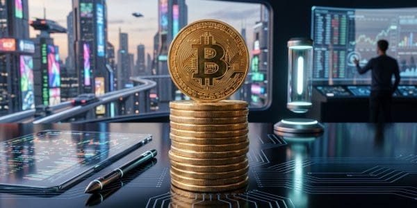 A bitcoin coin