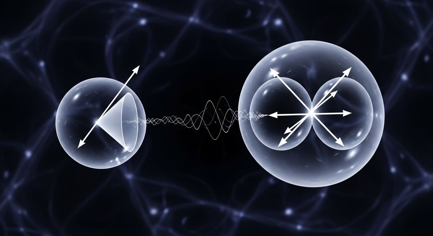 Entangled qubits with measurement cones