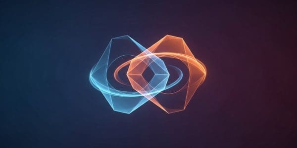 Two interlocking polyhedra sharing an orbit