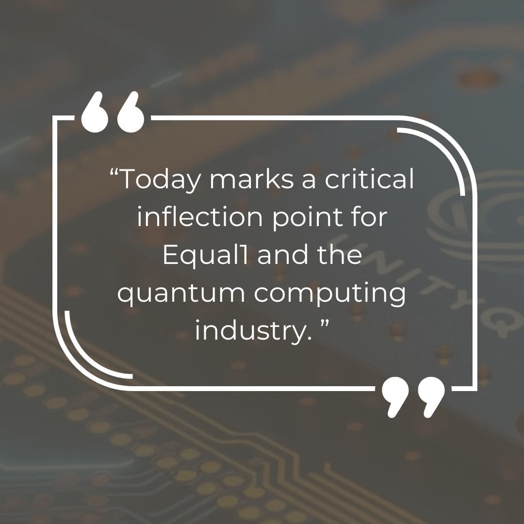 Equal1 Achieves Breakthrough in Silicon Powered Quantum Computing Speed