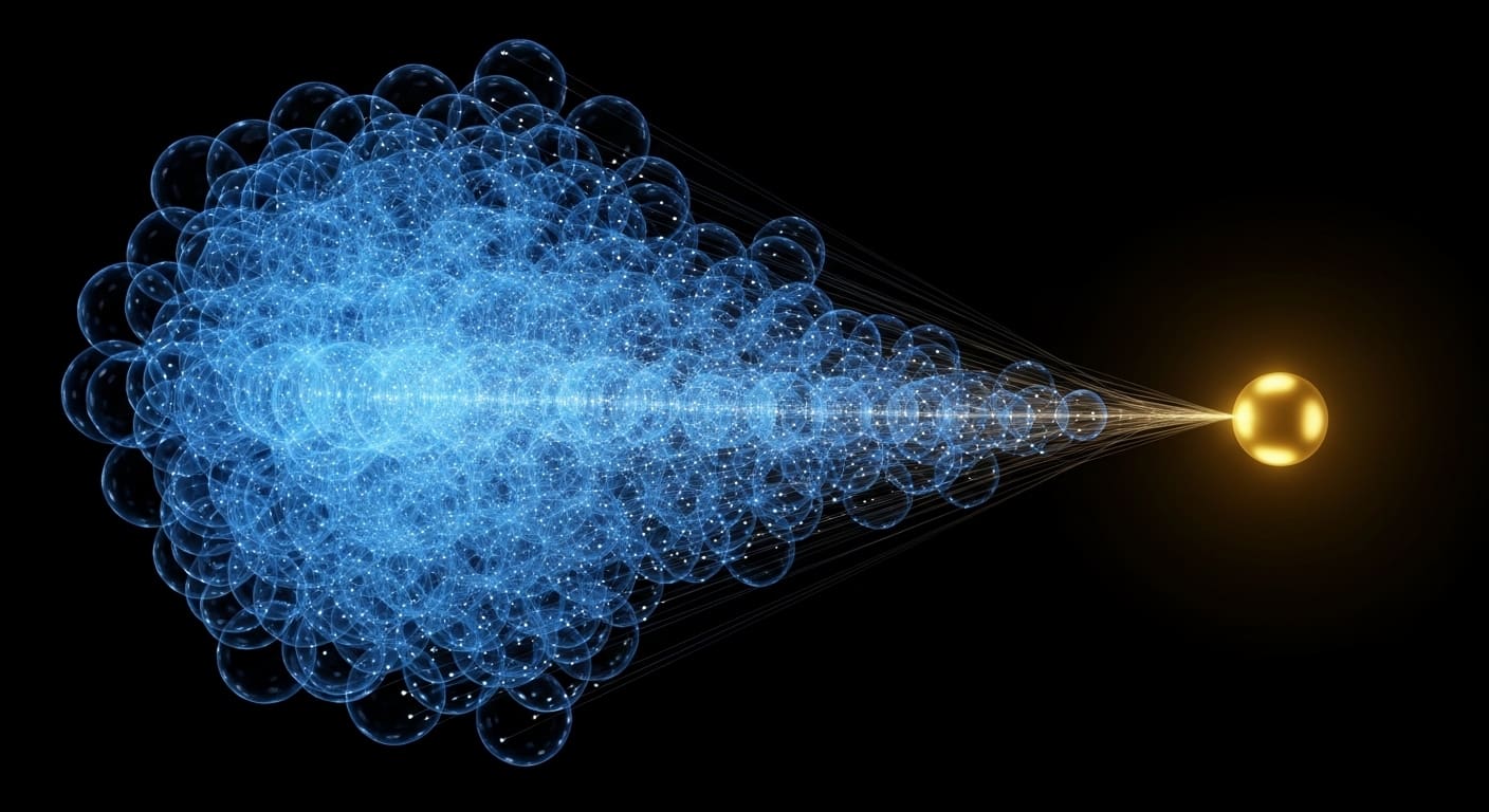 Quantum measurement collapsing a qubit superposition into a definite state