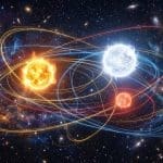 Stars wrapped in orbital ellipses among distant galaxies