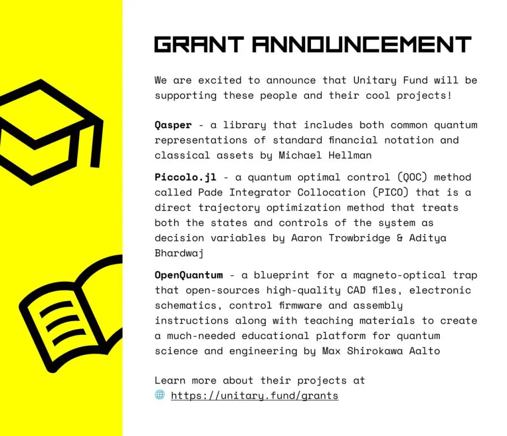 New Unitary Fund Grant Announced