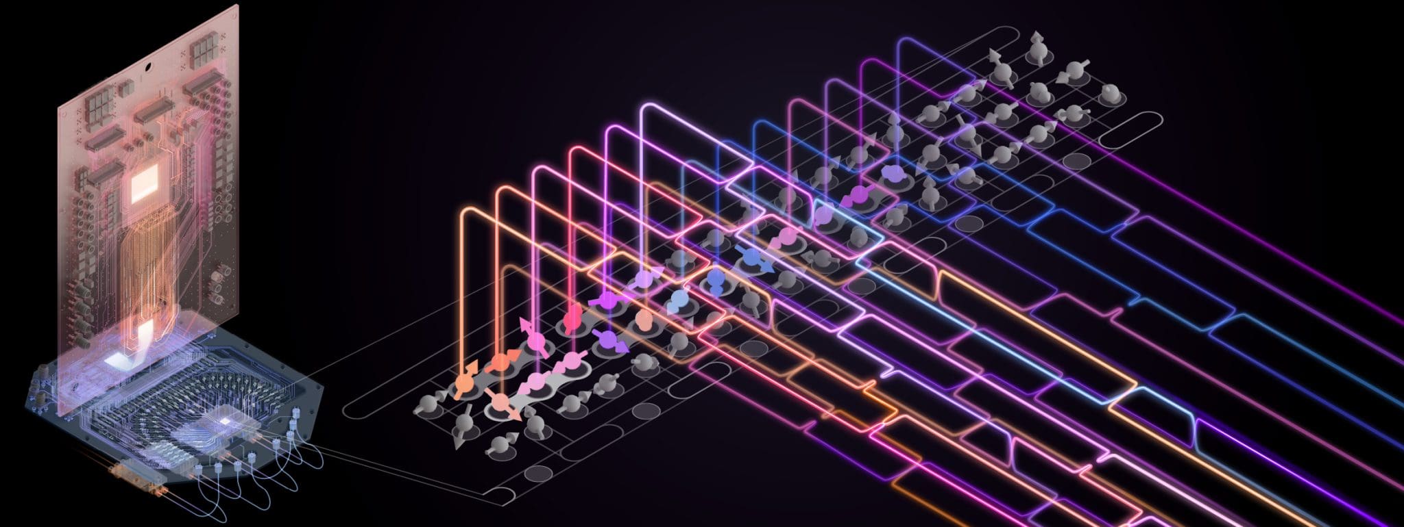 HRL Ribbon Cable Preserves Qubit States in Self-Controlling Processor