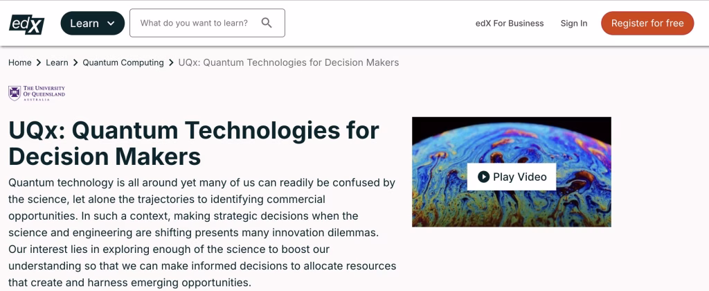 Quantum Computing Courses from Online Platforms: Edx and Coursera.