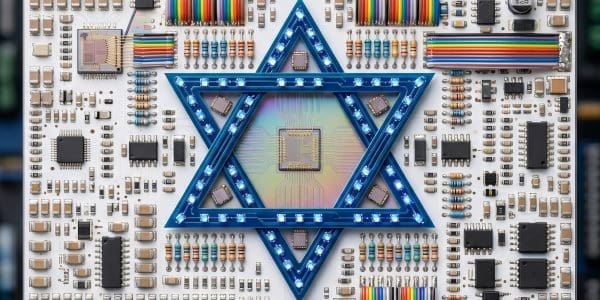 Israel quantum computing companies circuit-board flag