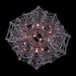Unusual lattice structure with shimmering nonstandard ordering, subtle fractionalized excitations glowing within